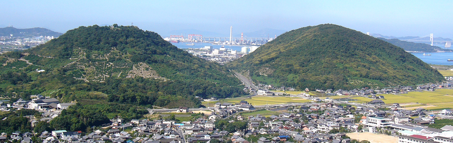 画像：山上より弊社のある風景を望む