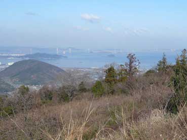 白峰山頂上→瀬戸内海 with 瀬戸大橋