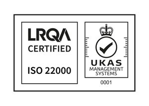 LRQA CERTIFIED ISO22000 UKAS MANAGEMENT SYSTEMS 0001