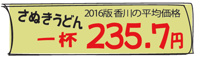 2016版　香川の平均価格　一杯235.7円